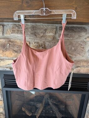 Women's red clay twist Lululemon Cropped Tank Top